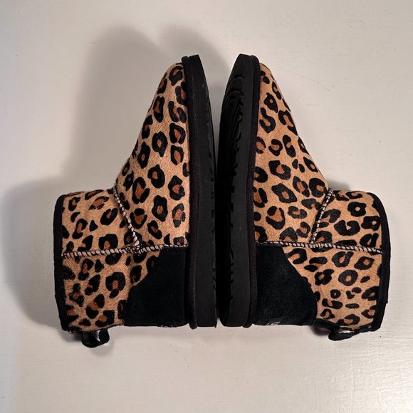 Ugg Ultra Mini Spotty Animal Print Pony Hair Shearling Boots Women Size 6 - Picture 6 of 8